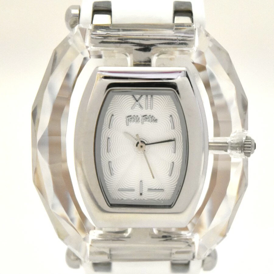 Folli Follie WAVE3 Ladies Quartz SS x Leather White Dial WF6L083SPW-WH Folli Follie [Beautiful Item]