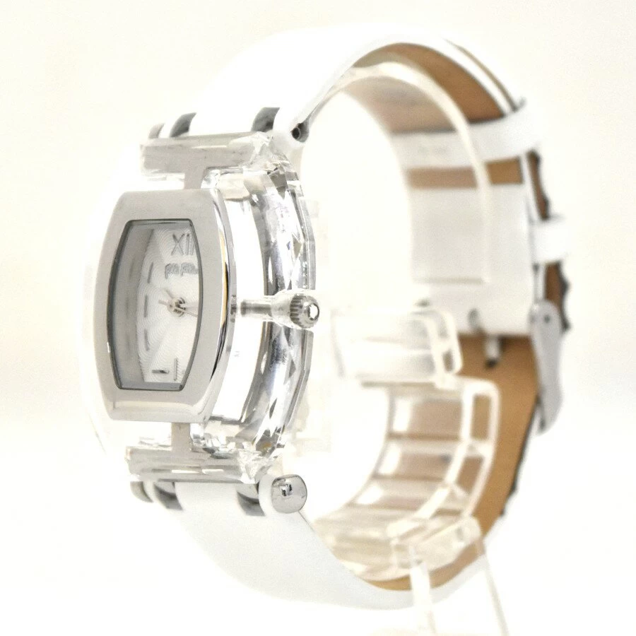 Folli Follie WAVE3 Ladies Quartz SS x Leather White Dial WF6L083SPW-WH Folli Follie [Beautiful Item]