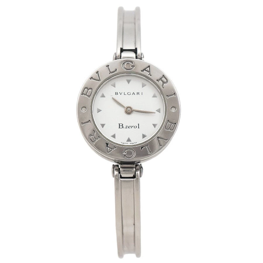 Bvlgari Women's B-ZERO1 B.ZERO1 Bangle Watch Quartz Stainless Steel White Dial BZ22S BVLGARI 