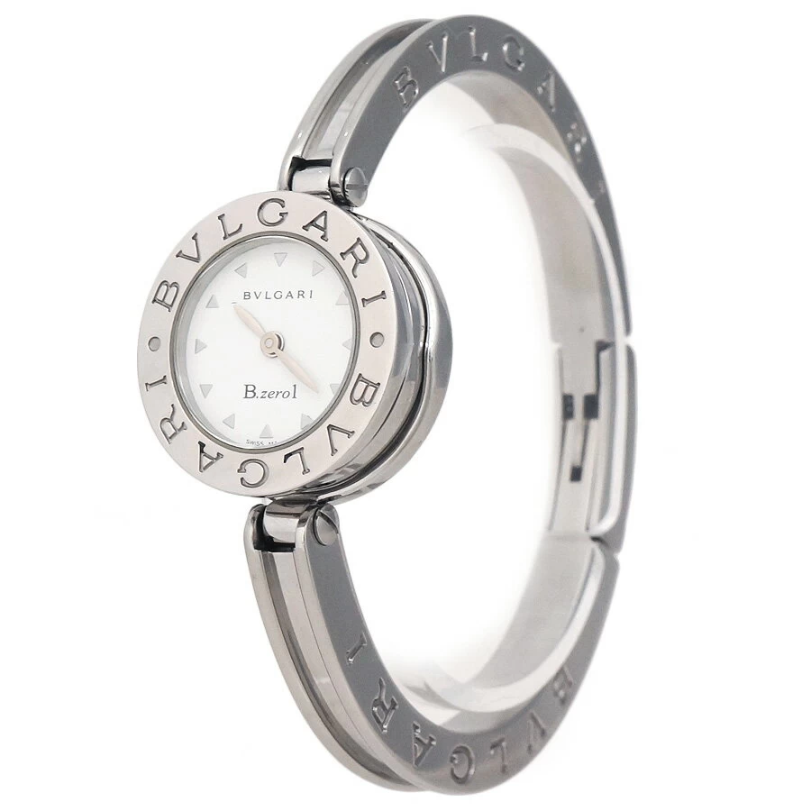 Bvlgari Women's B-ZERO1 B.ZERO1 Bangle Watch Quartz Stainless Steel White Dial BZ22S BVLGARI 