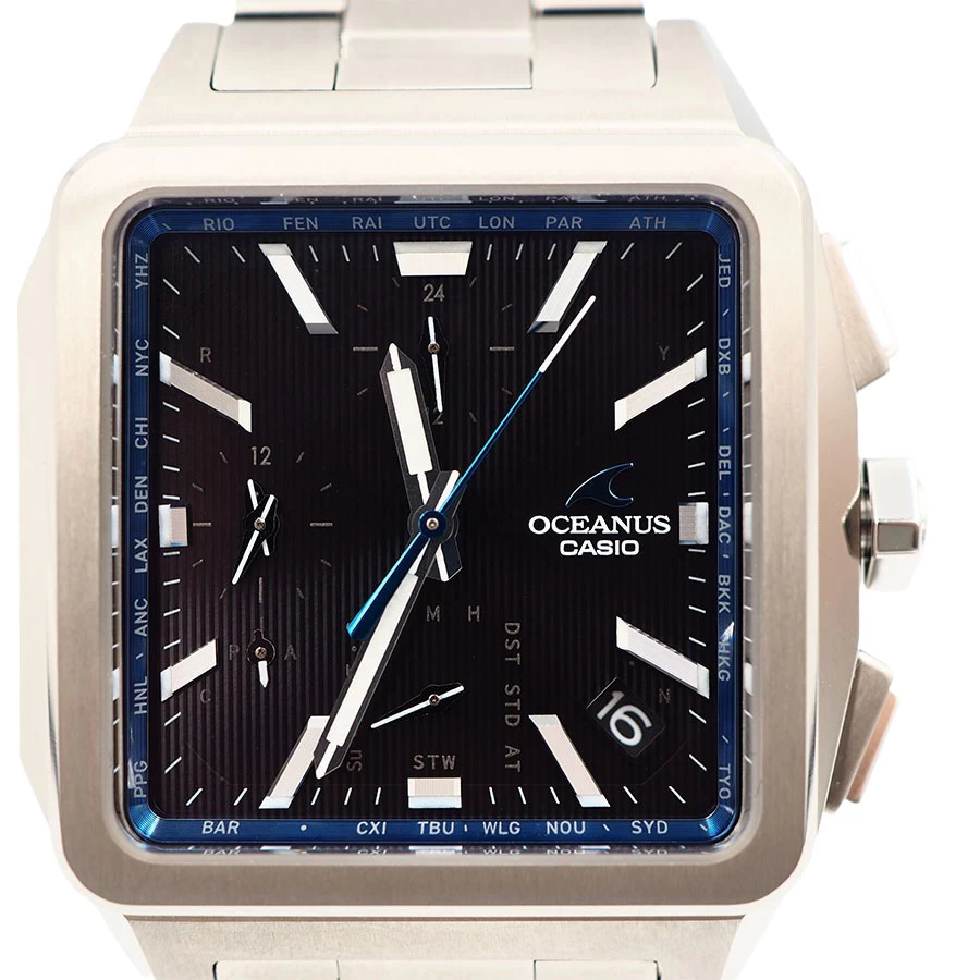 [CASIO] Casio OCW-T5000-1AJF OCEANUS Oceanus Blue x Navy Dial Classic Line Titanium Solar Radio Wave 