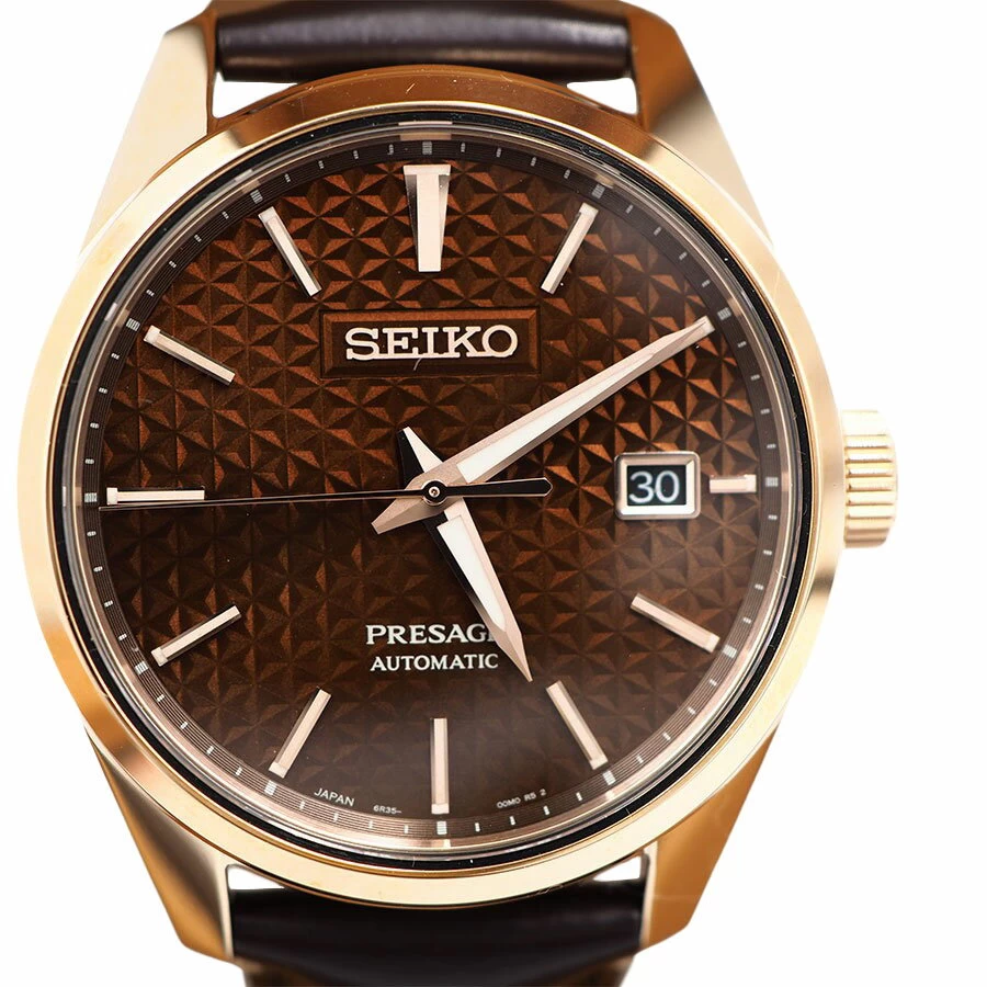 [SEIKO] Seiko SARX080 6R35-00V0 Presage Presage Seiko Global Brand Core Shop Exclusive Model Sharp Stylus Series Hemp Leaf Pattern Brown Dial Sutake Stainless Steel/Leather Strap Automatic 