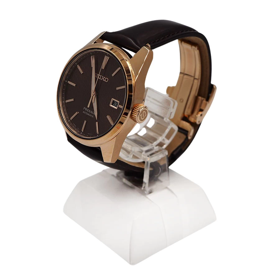 [SEIKO] Seiko SARX080 6R35-00V0 Presage Presage Seiko Global Brand Core Shop Exclusive Model Sharp Stylus Series Hemp Leaf Pattern Brown Dial Sutake Stainless Steel/Leather Strap Automatic 