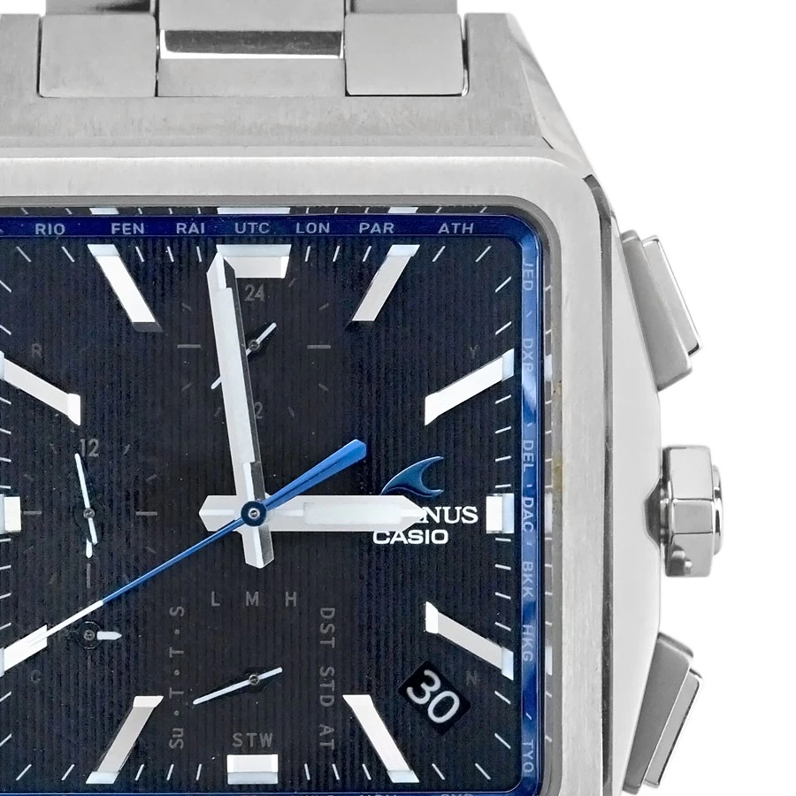 [CASIO] Casio OCW+T5000-1 AJF Oceanus Classic Line Black/Blue Titanium Solar Radio Wave Mobile Link 