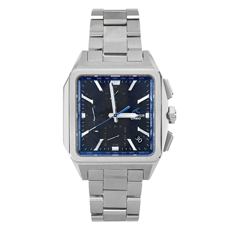 [CASIO] Casio OCW+T5000-1 AJF Oceanus Classic Line Black/Blue Titanium Solar Radio Wave Mobile Link 