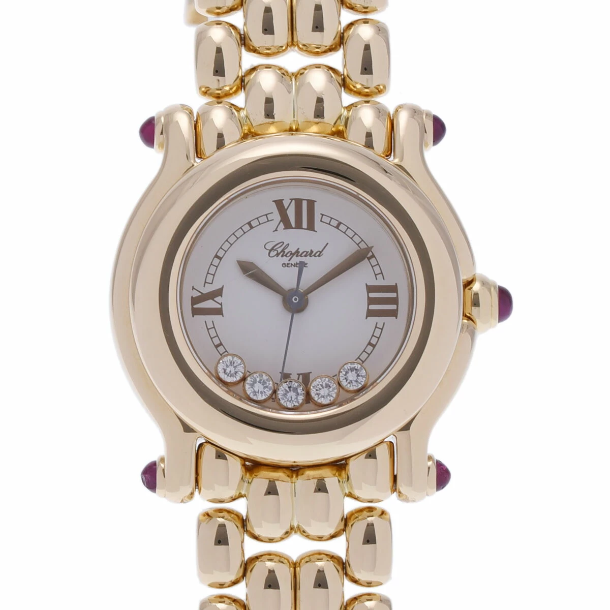 CHOPARD Chopard Happy Sport 27/6150-21 Women's YG/SS/Diamond Quartz White Dial A Rank Ginzo