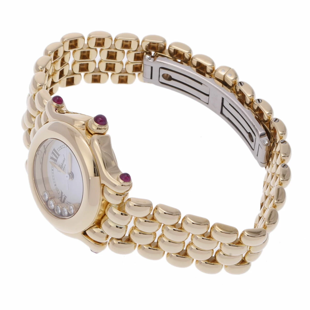 CHOPARD Chopard Happy Sport 27/6150-21 Women's YG/SS/Diamond Quartz White Dial A Rank Ginzo