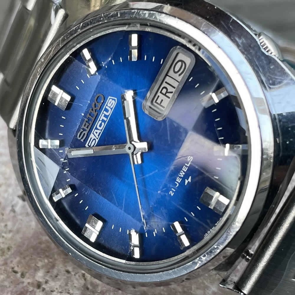 [OH completed] SEIKO/Seiko 5ACTUS/5 Actus 21 Stone Cal.7019 Caliber Mechanical Automatic Seikosha Kameido Factory/SS 1975 March Manufactured Product Operation Confirmed Cleaning/Case, Windshield, Antique Watch, Medium 3-Hand Stainless Steel Strap Watch 
