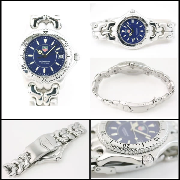 TAG HEUER ★ RARE BEAUTIFUL CELL SERIES WG111A NAVY DIAL QUARTZ BRAND FINISHED 6676