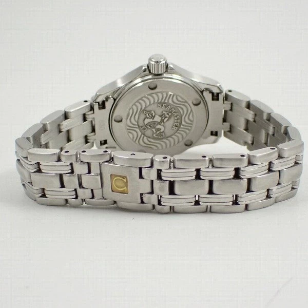 Omega Seamaster 120M Quartz Ladies Arabic Numerals Shell Dial Genuine SS Strap 2581.70