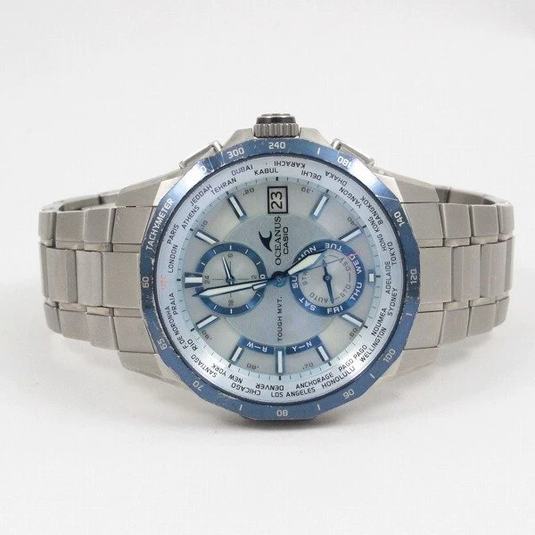Casio Cyanus Manta Solar Radio Wave Titanium Aquamarine Blue OCW-S2000P-2AJF