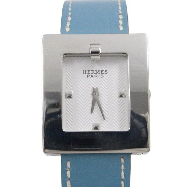 Hermes Belt Watch Quartz Ladies White Dial with 3 Straps BE1.210
