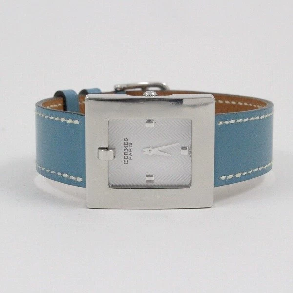 Hermes Belt Watch Quartz Ladies White Dial with 3 Straps BE1.210