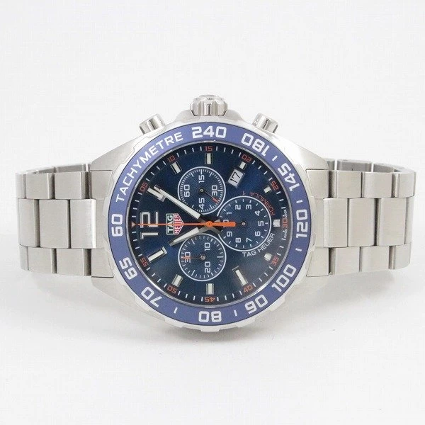 TAG HEUER FORMULA 1 CHRONOGRAPH QUARTZ BLUE DIAL GENUINE SS BELT CAZ1014