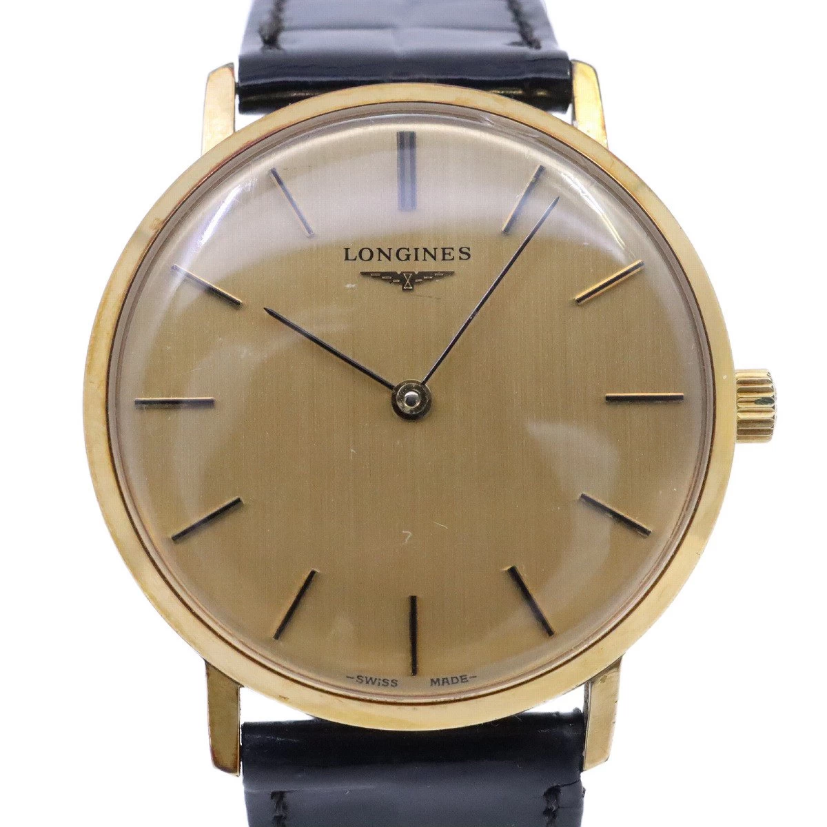 Longines Round Hand Wound Gold GP External Belt Cal.6902