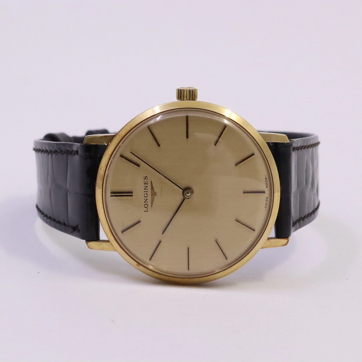 Longines Round Hand Wound Gold GP External Belt Cal.6902