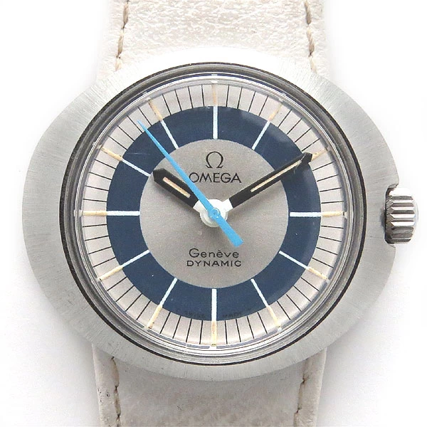 Omega Dynamic Hand Wound SS 535 Cal.630 Leather Band OMEGA DINAMIC Blue White Antique Vintage Itsukiya Marutaka Amagasaki Hyogo A22-26-44 