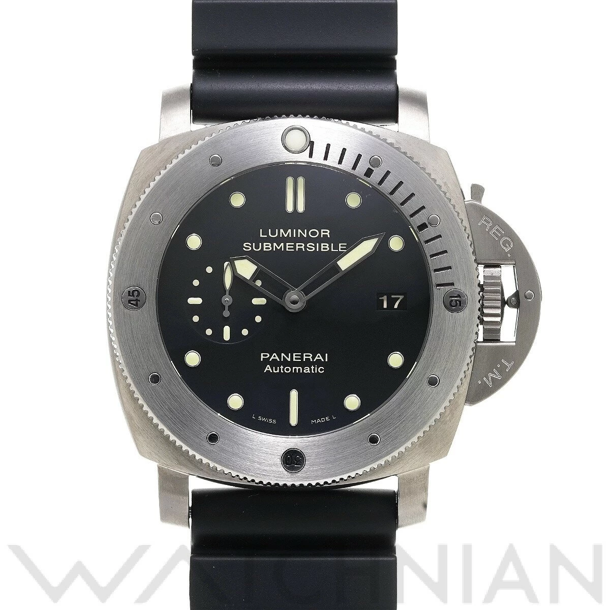  Panerai PANERAI Luminor Submersible 1950 3 Days Automatic Titanio PAM00305 L Number (2009 Manufacture) Black 