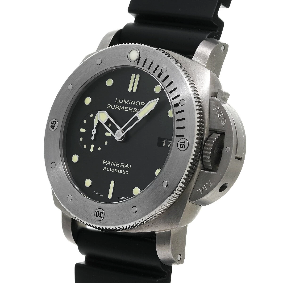  Panerai PANERAI Luminor Submersible 1950 3 Days Automatic Titanio PAM00305 L Number (2009 Manufacture) Black 