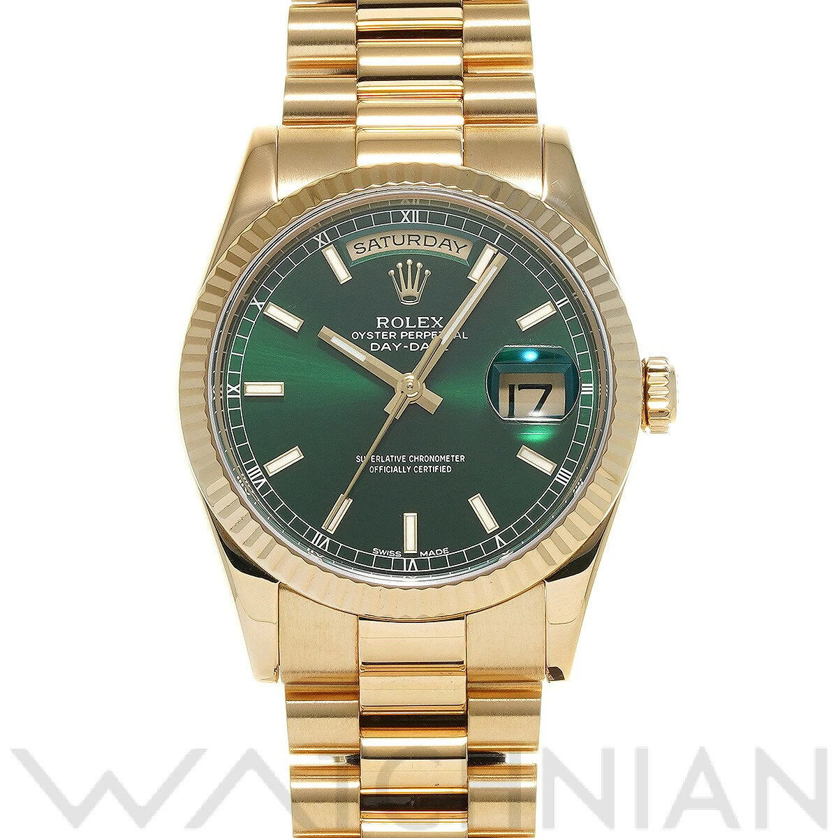  Rolex Rolex Day-Date 36 118238 F number (manufactured around 2003) green 