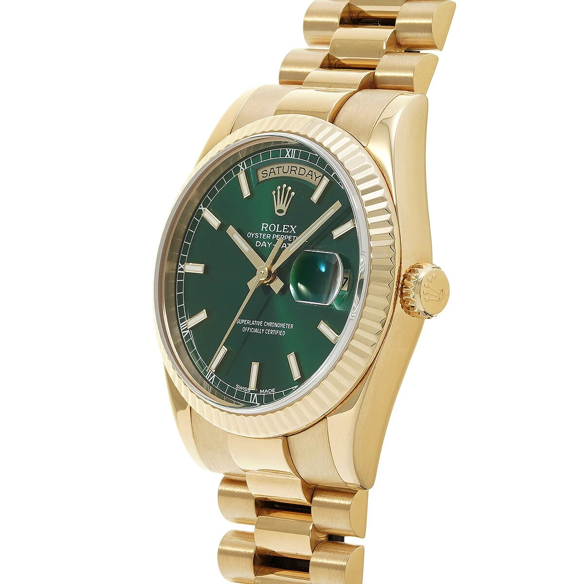  Rolex Rolex Day-Date 36 118238 F number (manufactured around 2003) green 