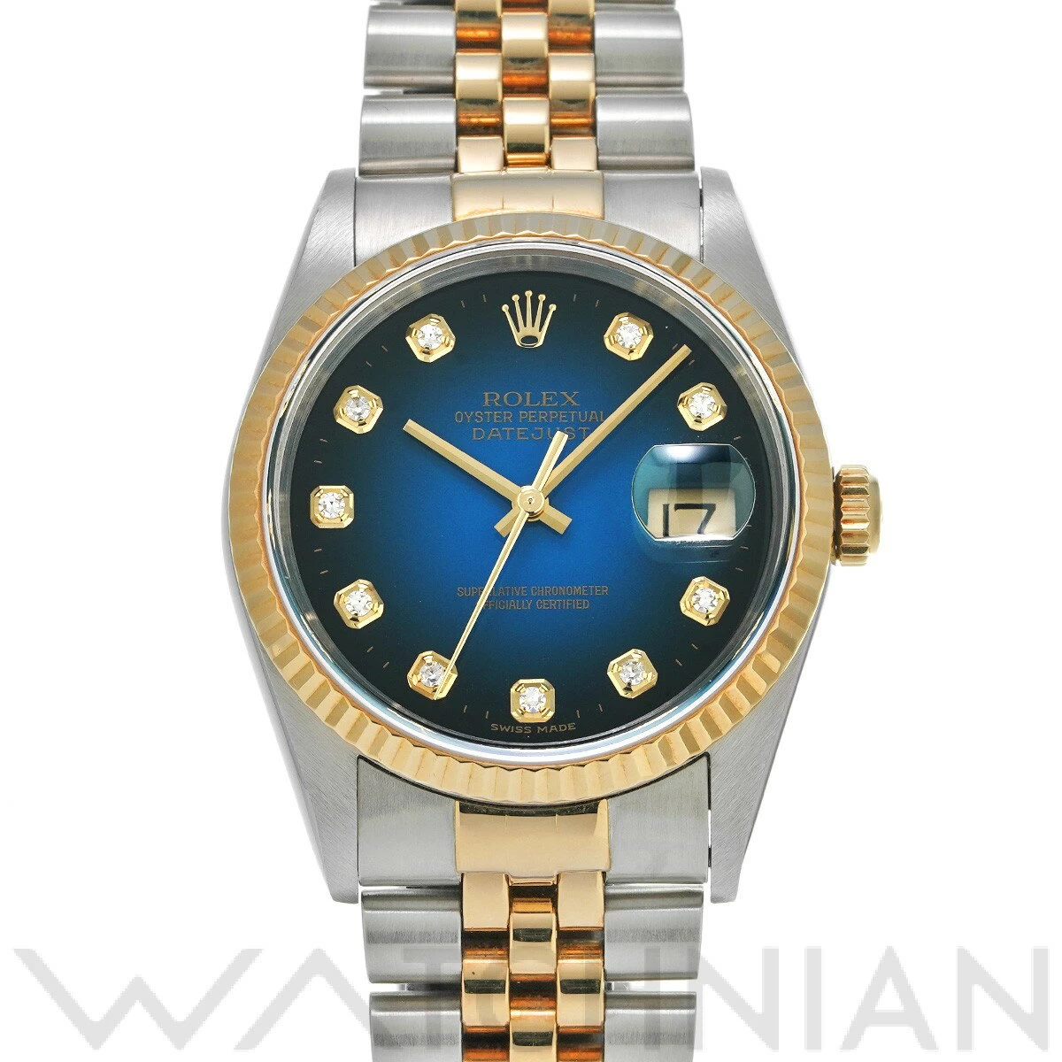  Rolex Rolex Datejust 16233G P number (manufactured circa 2000) blue gradation/diamond 