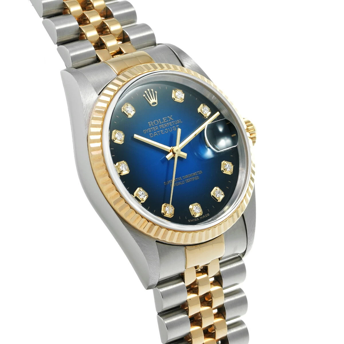  Rolex Rolex Datejust 16233G P number (manufactured circa 2000) blue gradation/diamond 