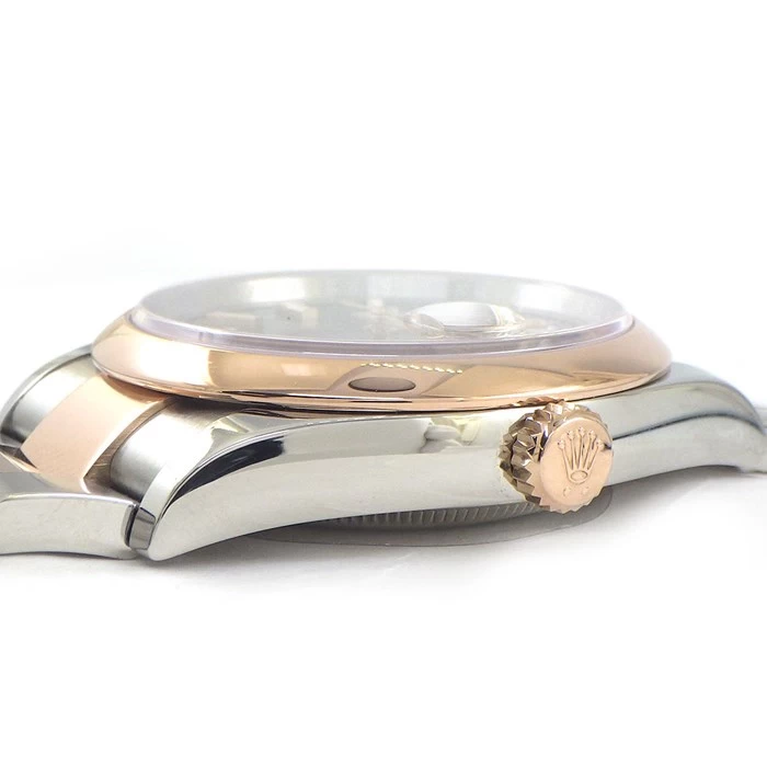  Rolex Rolex Oyster Perpetual Datejust 36 126201 Calendar Roulette Engraved Random Serial Rolesor Slate Grey Sunray Dial Everose Gold (K18PG) SS Self-Winding 
