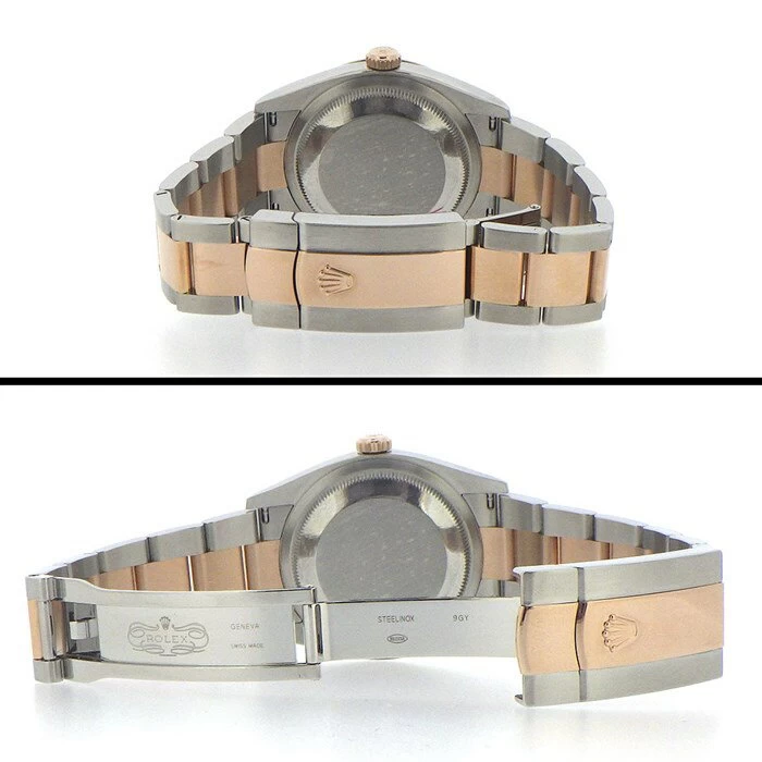  Rolex Rolex Oyster Perpetual Datejust 36 126201 Calendar Roulette Engraved Random Serial Rolesor Slate Grey Sunray Dial Everose Gold (K18PG) SS Self-Winding 