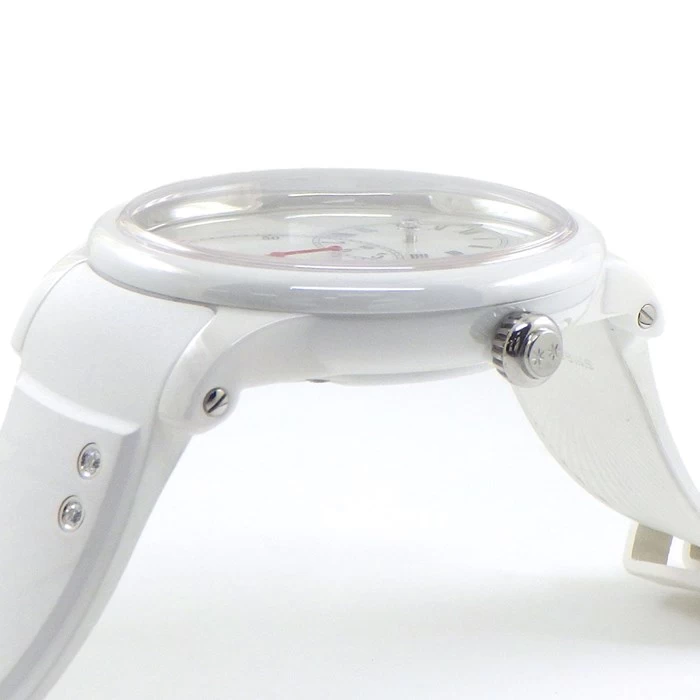 JAQUET DROZ JAQUET DROZ GRAND SECONDS CERAMIC NACLE J003036208 SMALL SECONDS URISUKE WHITE SHELL DIAL WHITE CERAMIC SS 4 POINT DIAMOND WHITE LABER BELT AUTOMATIC [BOX/CONTAINER] 