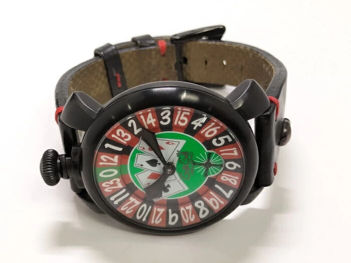 GaGa MILANO Manuale 48 Limited Edition Las Vegas Hand-wound SS Black Green Dial 5012.LV.01S