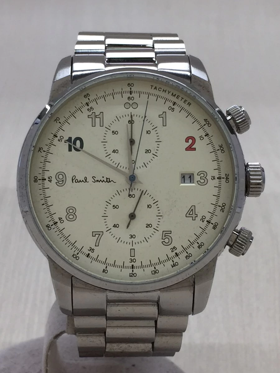 Paul Smith ◆ BLOCK CHRONO 2016/movement/chronograph analog/stainless steel/white