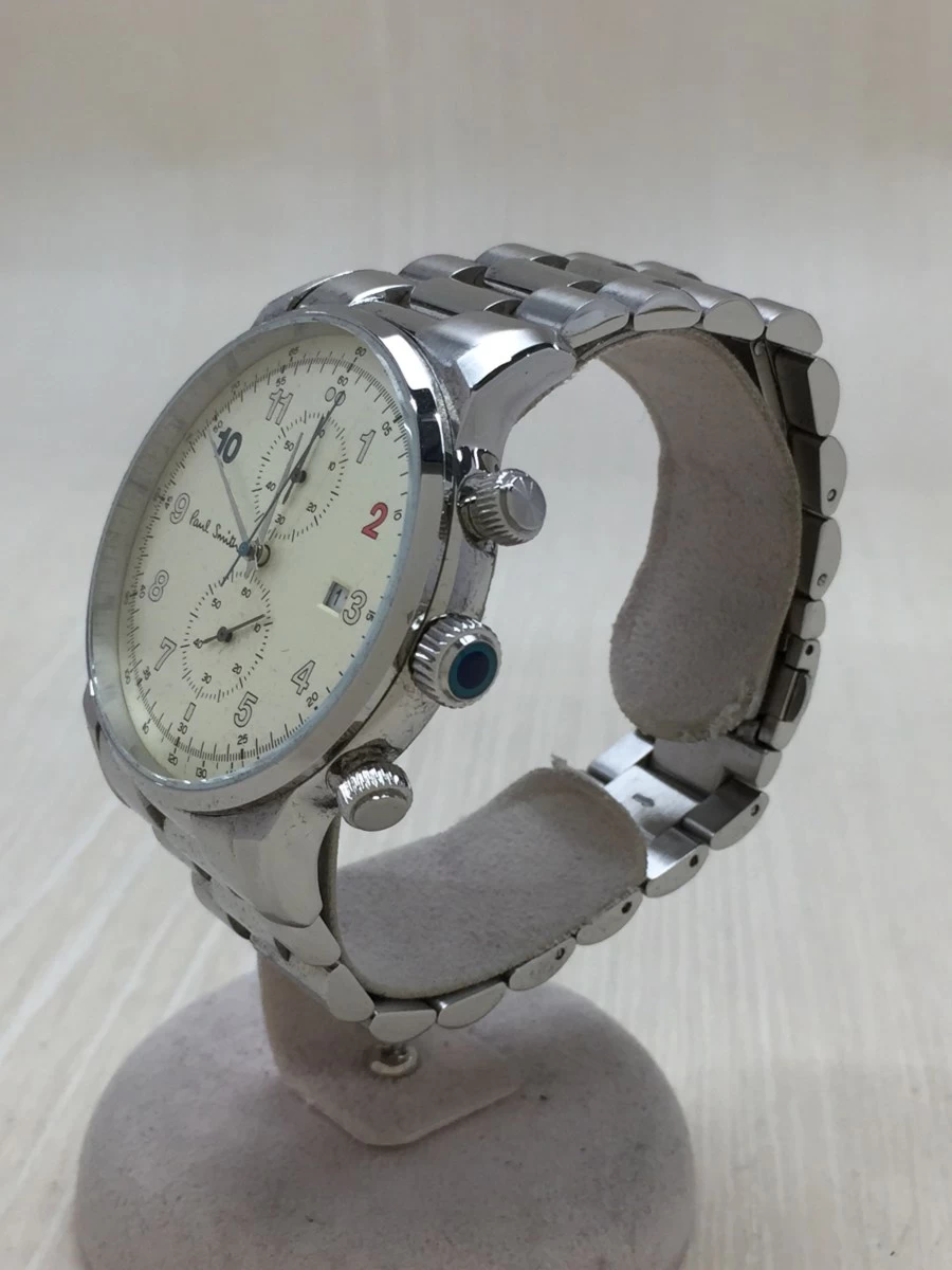 Paul Smith ◆ BLOCK CHRONO 2016/movement/chronograph analog/stainless steel/white