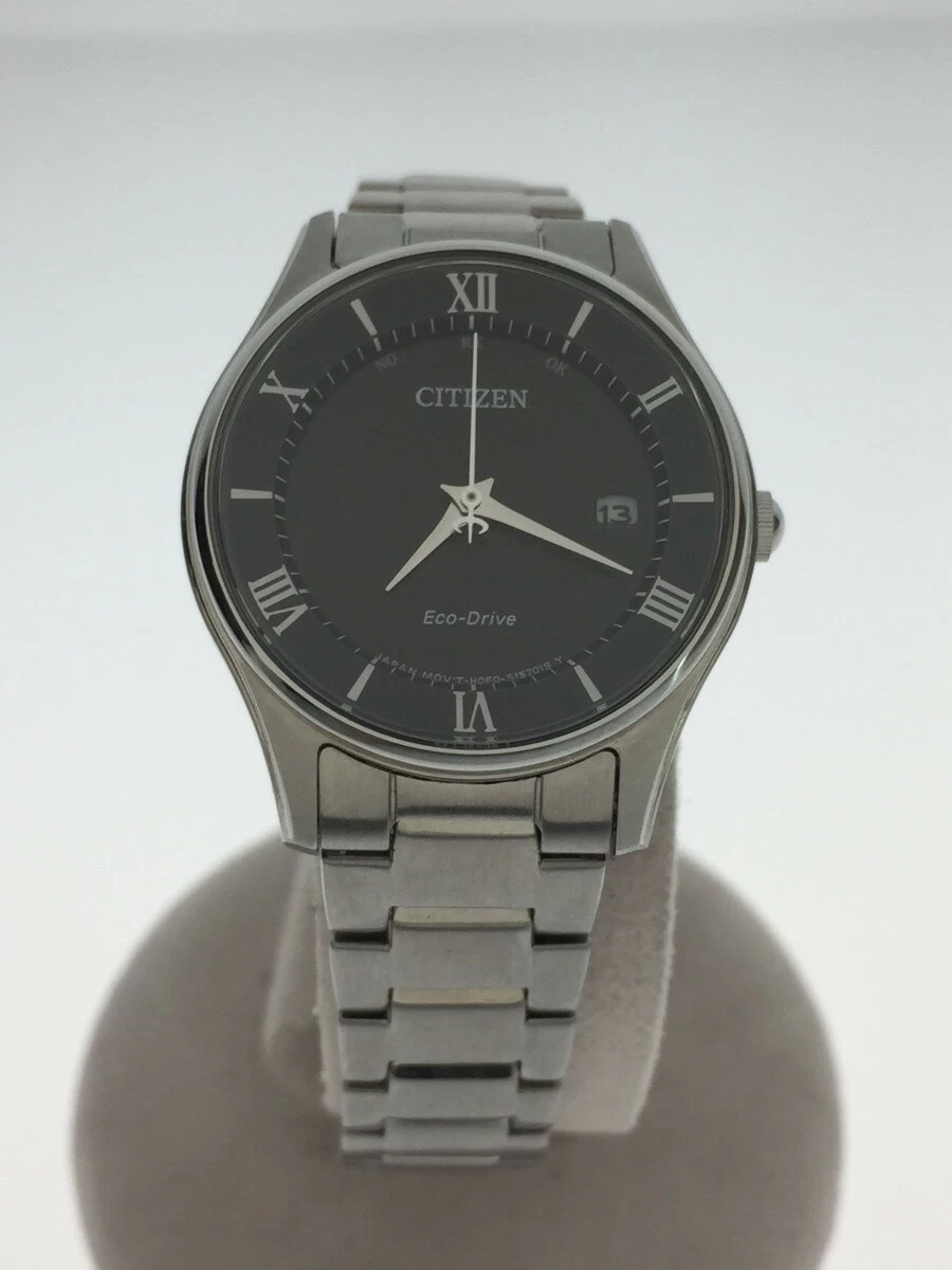 CITIZEN ◆ H0F0-S114152/Solar/Analog/Stainless Steel/BLK Radio Roman Index Date ECO-DRIVE Eco Drive