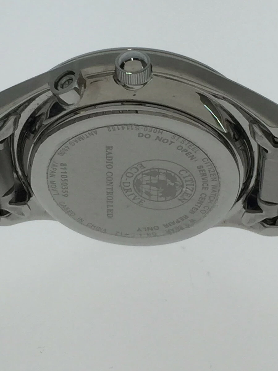 CITIZEN ◆ H0F0-S114152/Solar/Analog/Stainless Steel/BLK Radio Roman Index Date ECO-DRIVE Eco Drive
