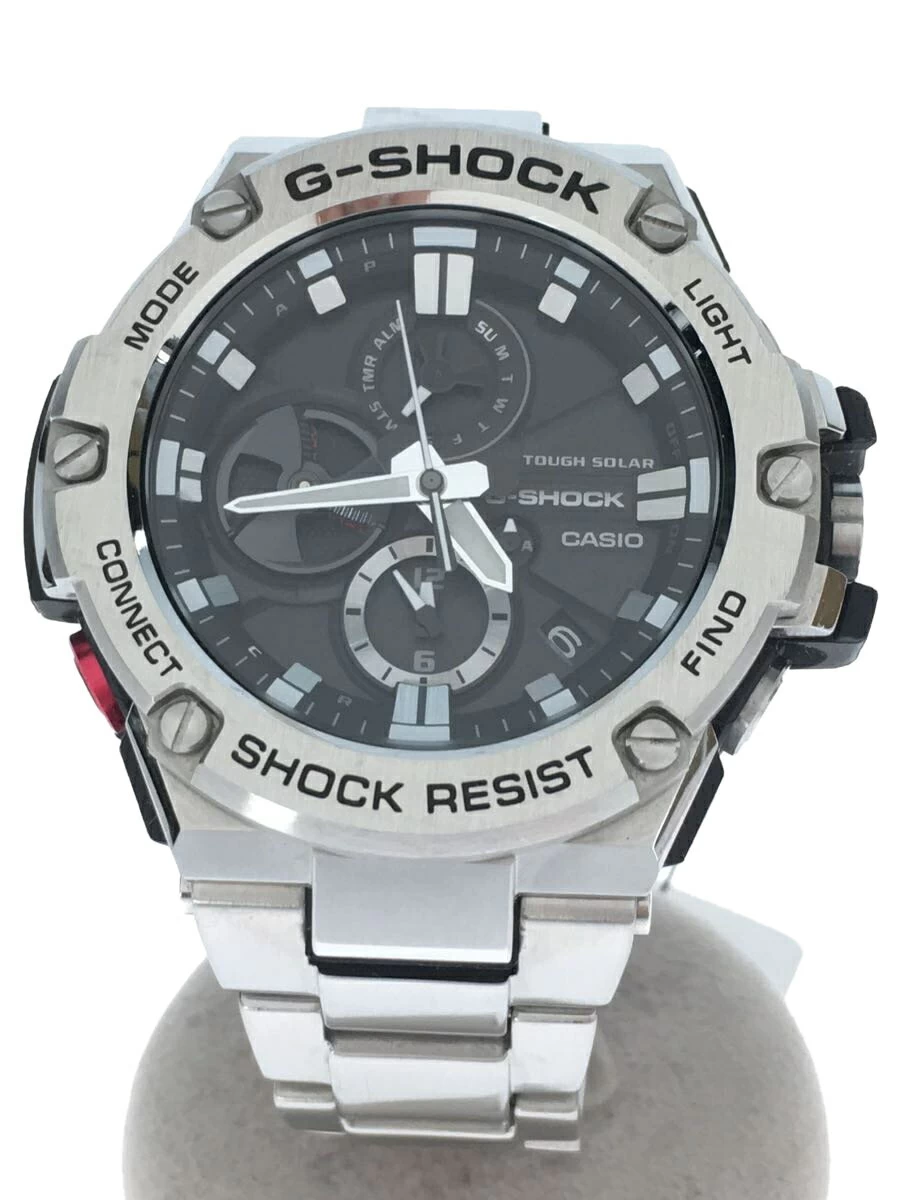 CASIO ◆ Solar G-SHOCK/Analog/Stainless Steel/BLK/SLV/GST-B100D