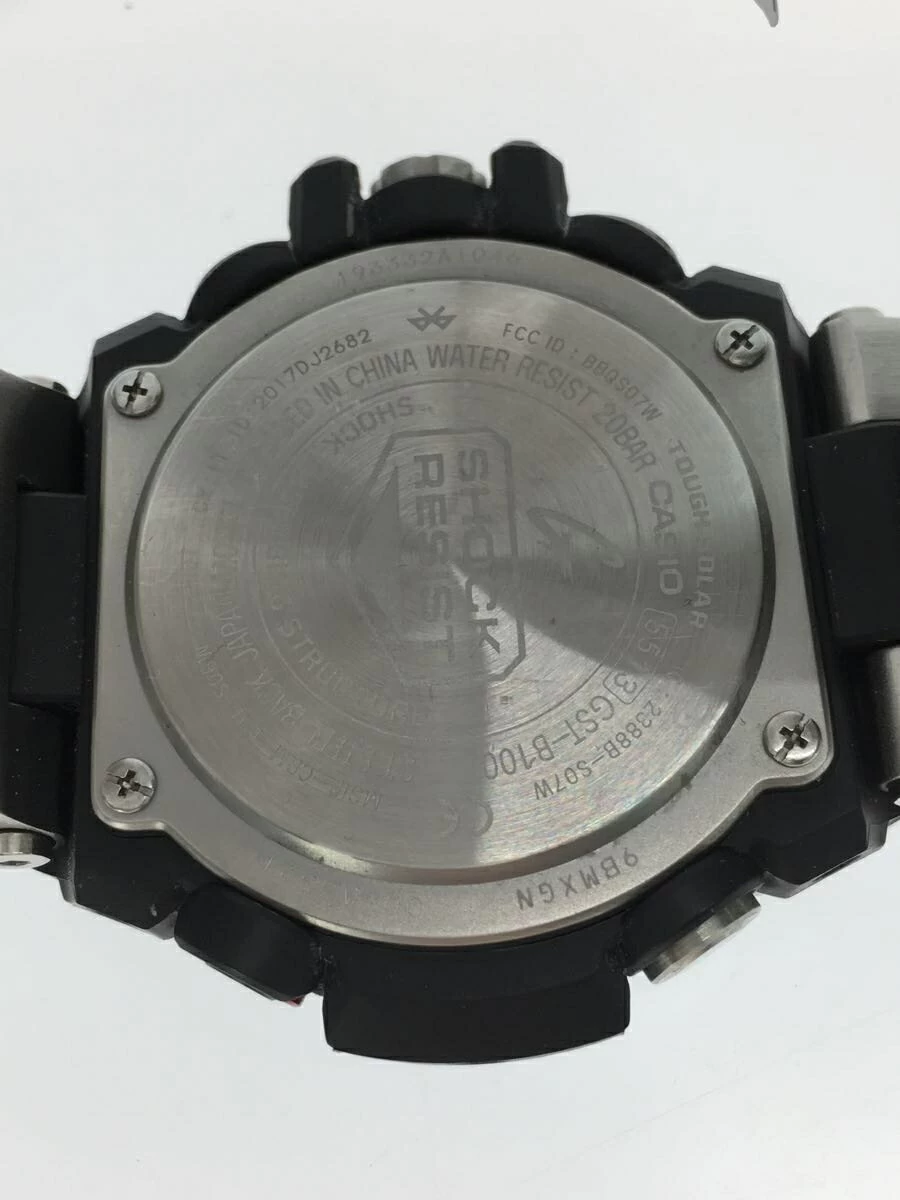CASIO ◆ Solar G-SHOCK/Analog/Stainless Steel/BLK/SLV/GST-B100D