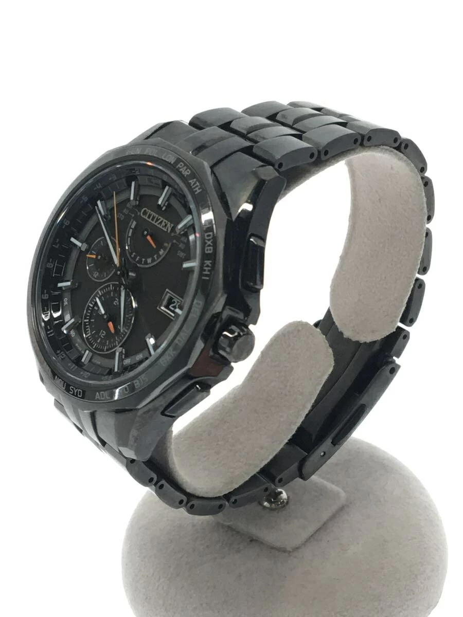 CITIZEN ◆ Solar/Analog/Titanium/BLK/BLK/Titanium Chronograph Radio Wave Eco-Drive Eco-Drive