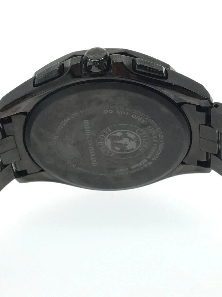 CITIZEN ◆ Solar/Analog/Titanium/BLK/BLK/Titanium Chronograph Radio Wave Eco-Drive Eco-Drive