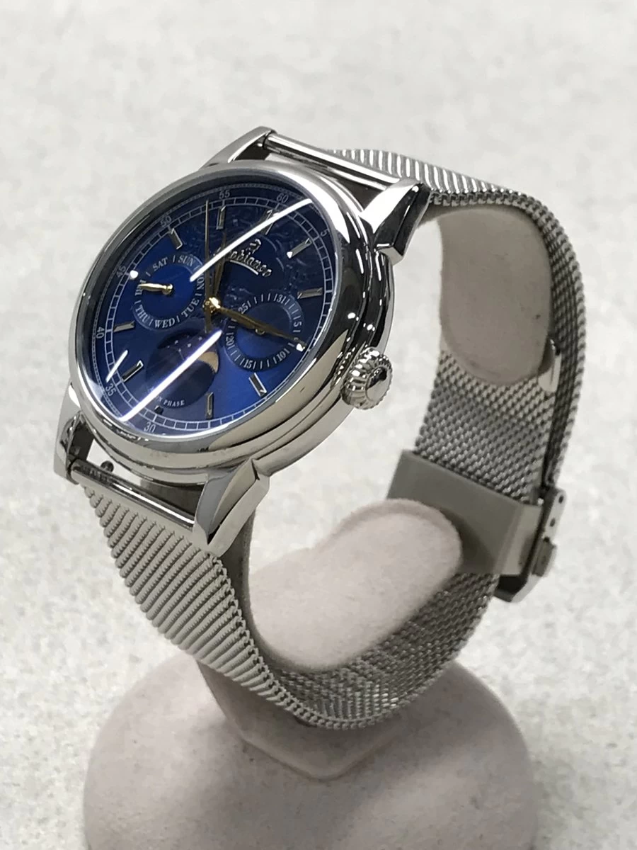 OroBianco ◆ Quartz/Chronograph/Moon PHASE/Analog/Stainless/BLU/SLV