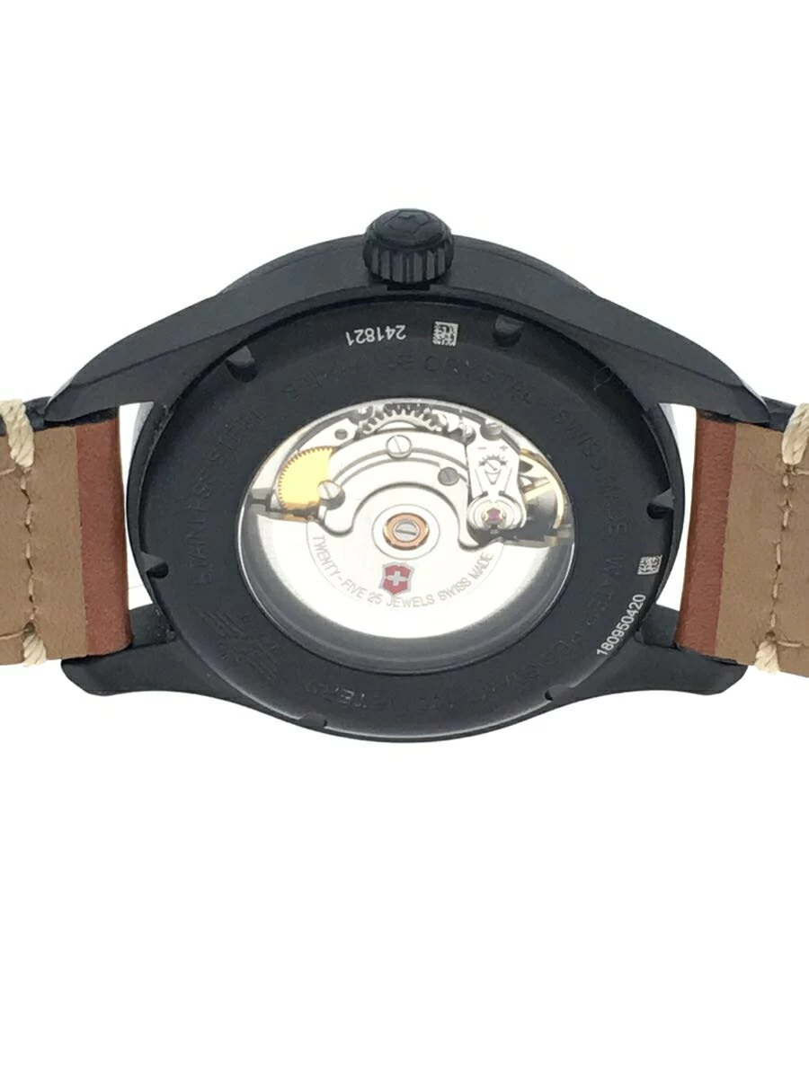 VICTORINOX ◆ Automatic/Analog/Leather/BLK/BLK/Swiss Army/Air Boss