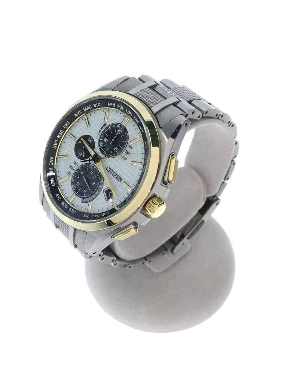 CITIZEN ◆ Eco Drive/ATSSA/AT8040 Series/Global Radio Controlled Watch/Houndstooth Lattice/Solar/Loco Chronograph ECO-DRIVE Atessa H804-T026974