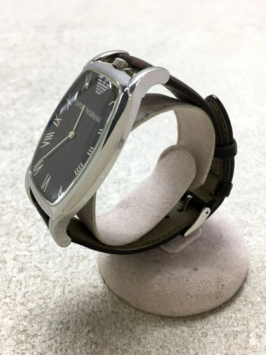 EMPORIO ARMANI ◆ Quartz/Analog/Leather/BRW/BRW