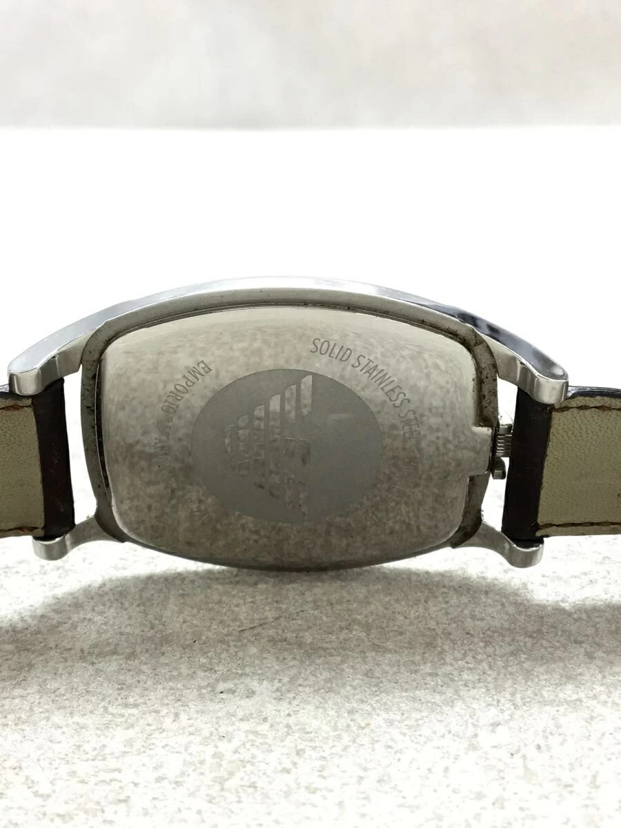 EMPORIO ARMANI ◆ Quartz/Analog/Leather/BRW/BRW