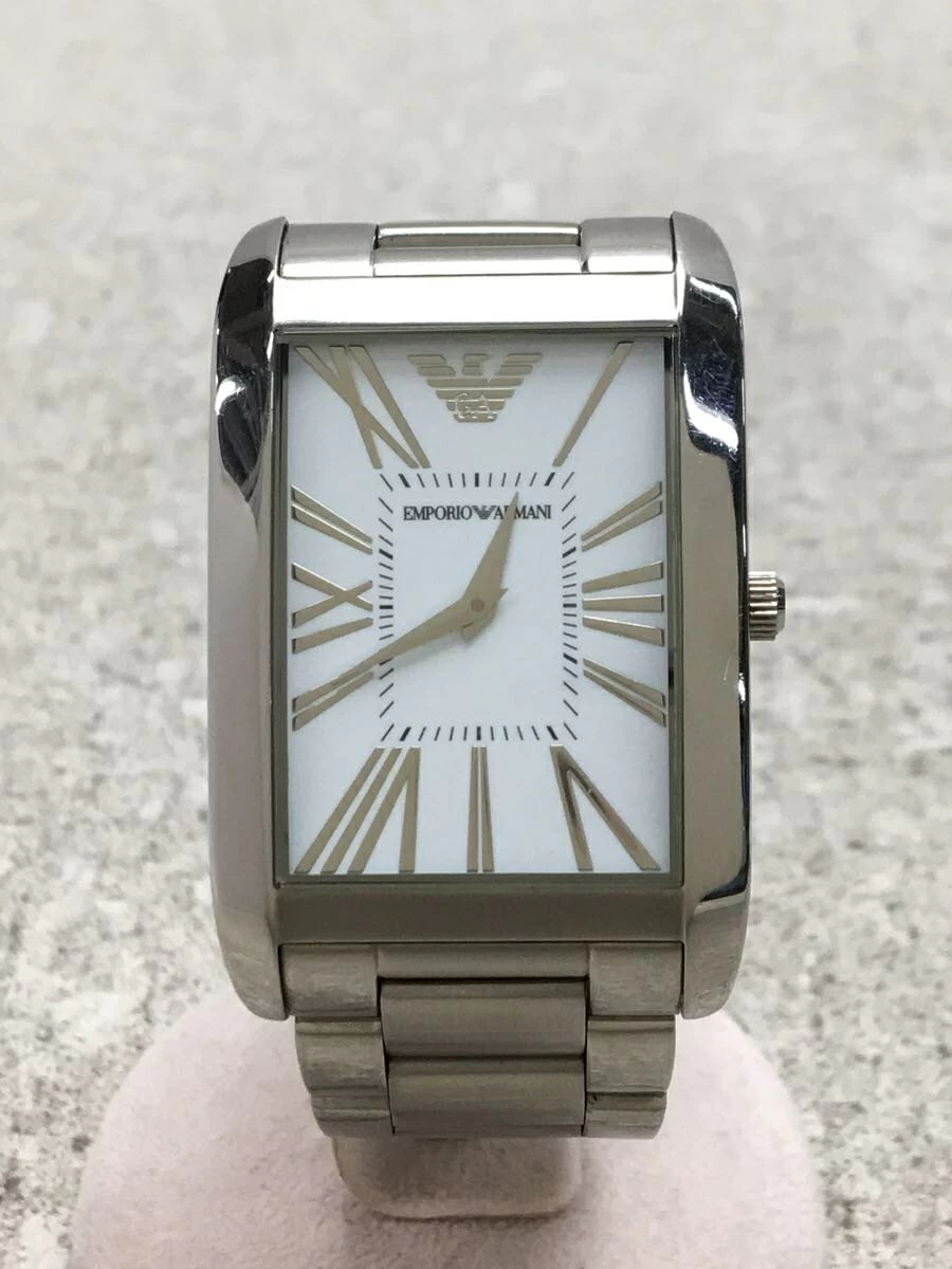 EMPORIO ARMANI ◆ Emporio Armani Analog/WHT/SLV