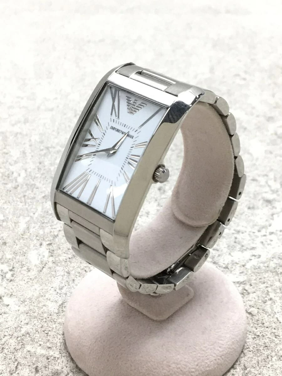 EMPORIO ARMANI ◆ Emporio Armani Analog/WHT/SLV