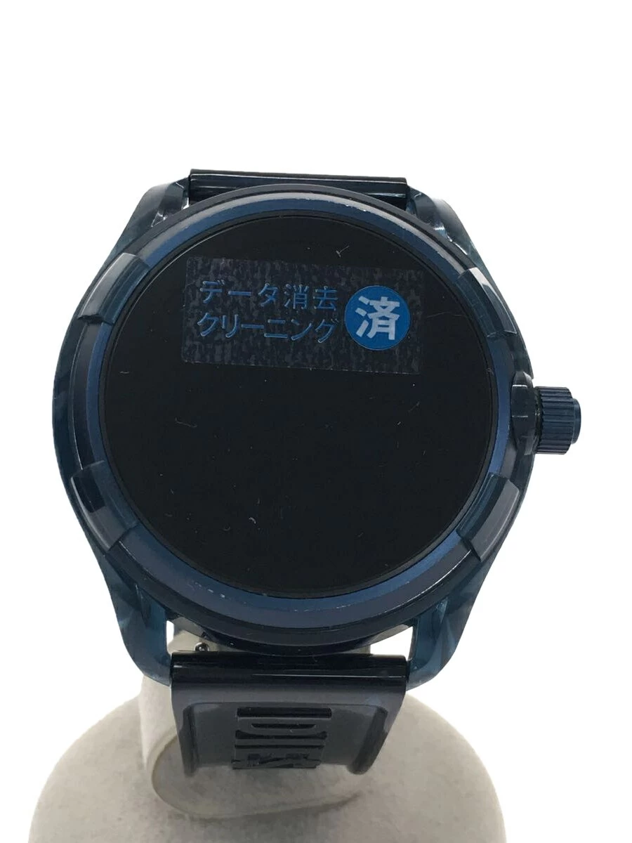 DIESEL ◆ Smart Watch/Digital/Rubber/BLK/BLU/DW9DD1