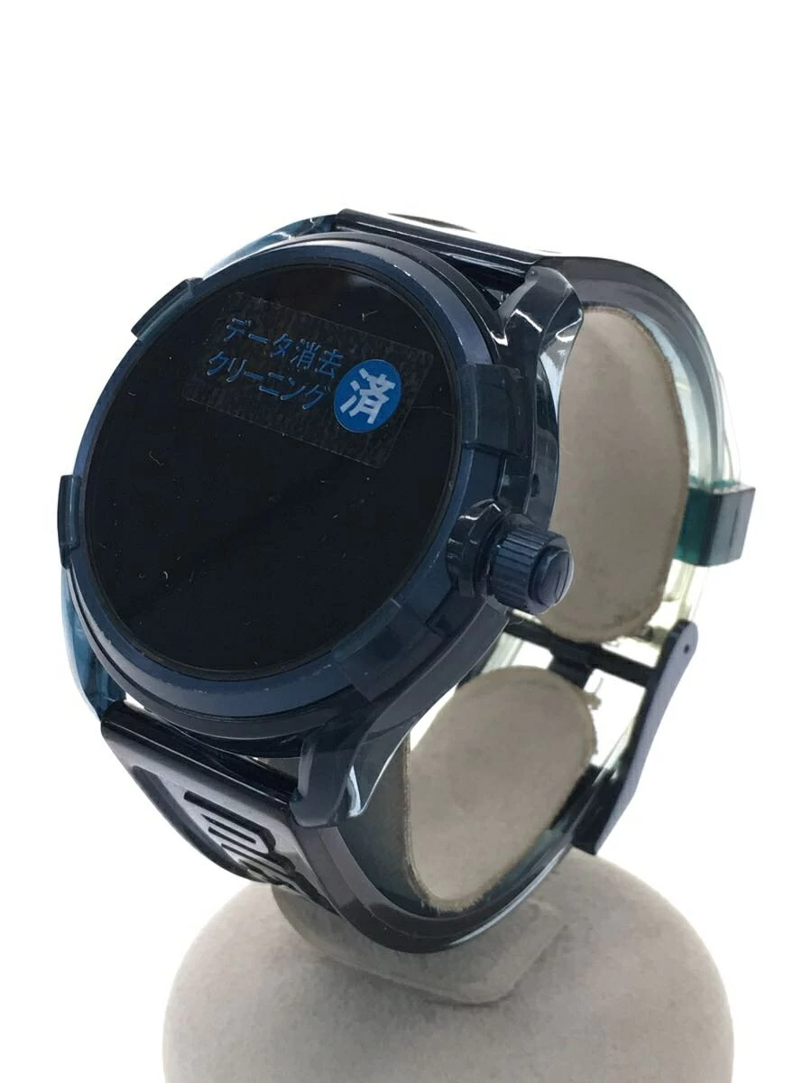DIESEL ◆ Smart Watch/Digital/Rubber/BLK/BLU/DW9DD1