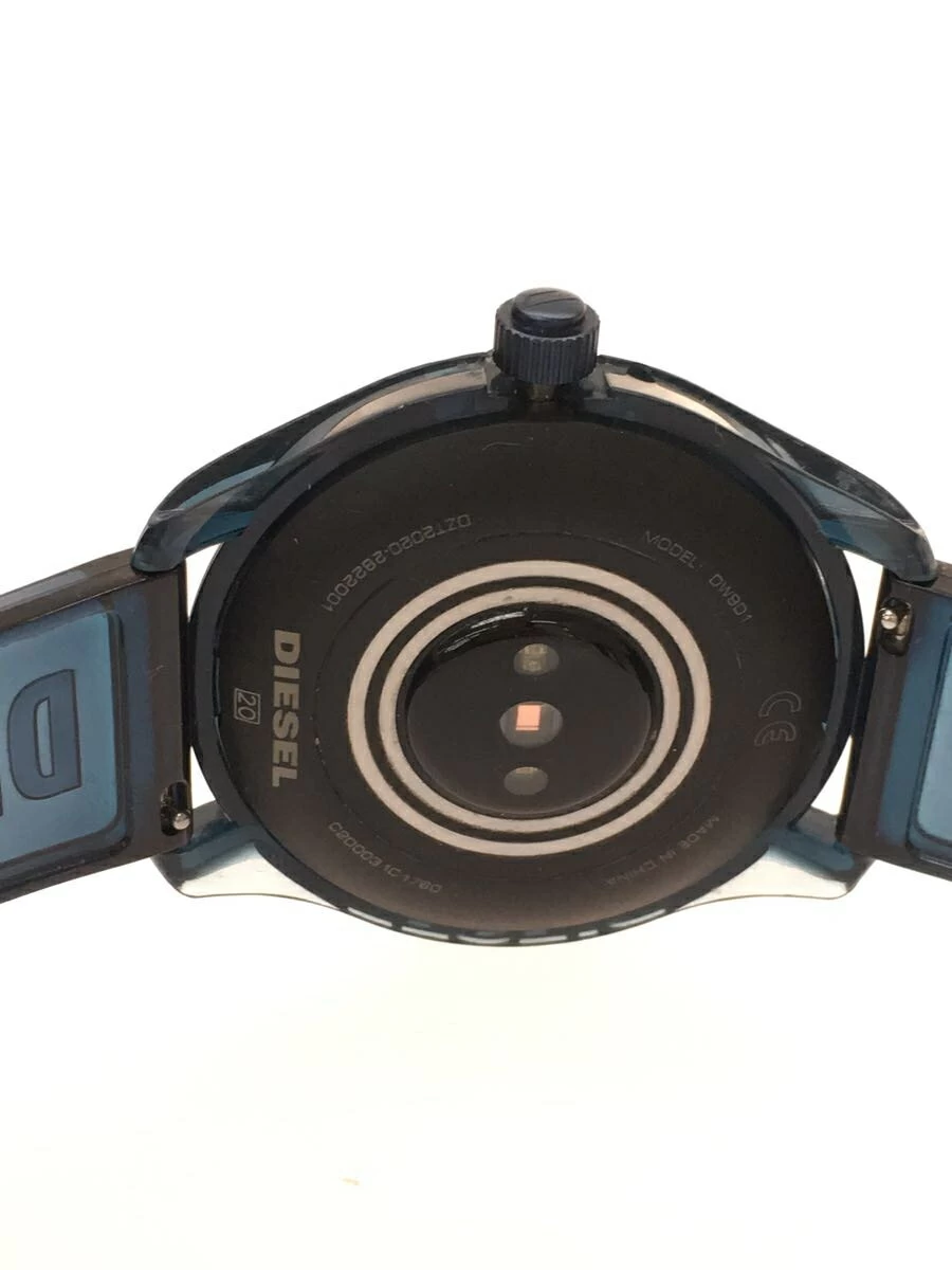 DIESEL ◆ Smart Watch/Digital/Rubber/BLK/BLU/DW9DD1