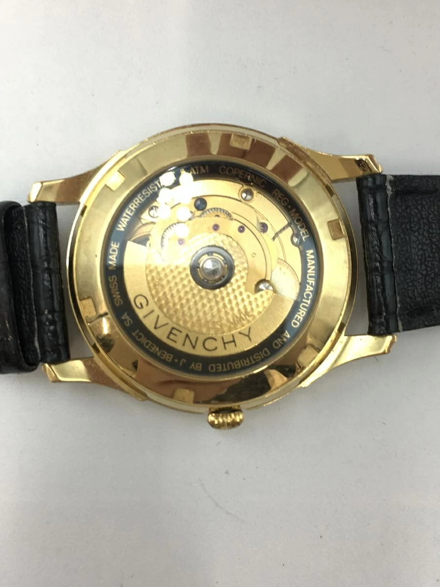 GIVENCHY ◆ automatic/analog/leather/WHT daily/accessories